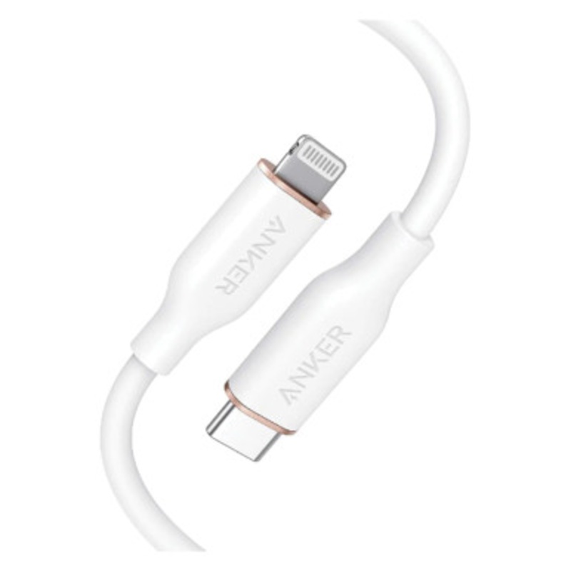 Anker PowerLine III Flow USB-C to Lightning 6-ft Cable – White | A8663021