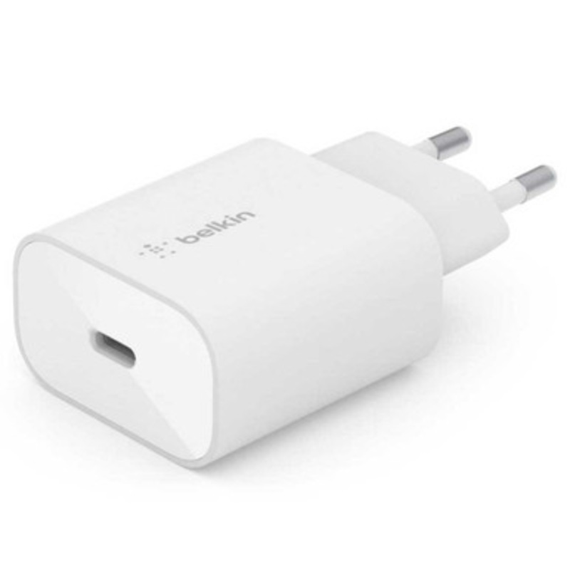 Belkin 25W USB-C PD Wall Charger with PPS for Samsung and Apple, White |WCA004VFWH