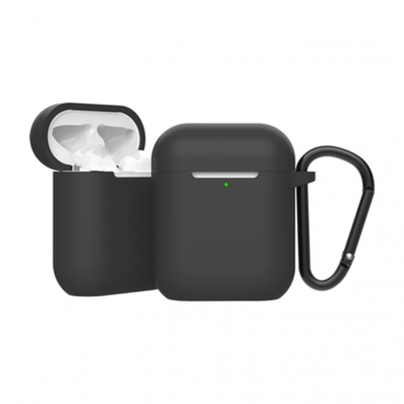 Green Lion Berlin Series Silicone Case for Airpods 1/2 – Black | GNSILAIR2BK