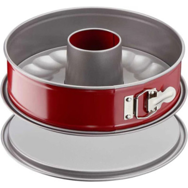 Tefal, Delibake Savarin Springform Cake Tin 25 cm Steel Carbon, Red | J1642614