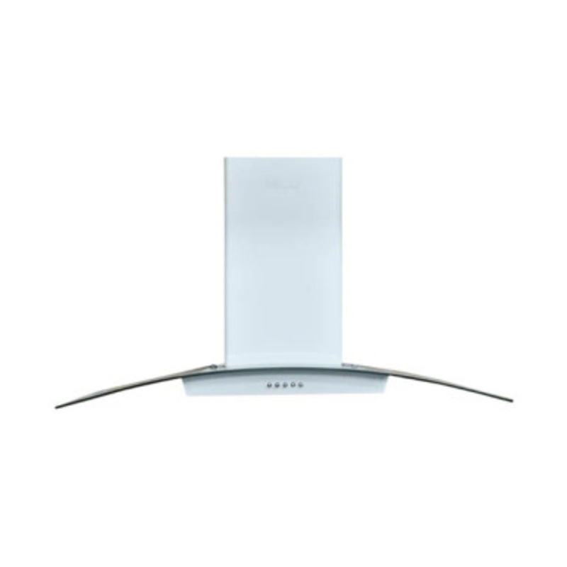 SUPER CHEF Wall Mounted Hood 90Cm Oval Glass White | IBER 90 WH