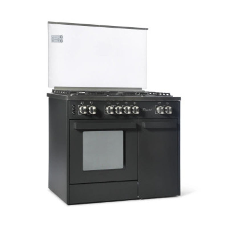 SUPER CHEF Cooker Bottle 90Cm 5G.Burners Semi-Pro Matt Black |   DCB-941 PRO BLK