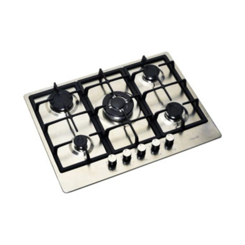 SUPER CHEF Hob 70Cm 5 Gas Burners Cast Iron Inox |   BIH-70CS