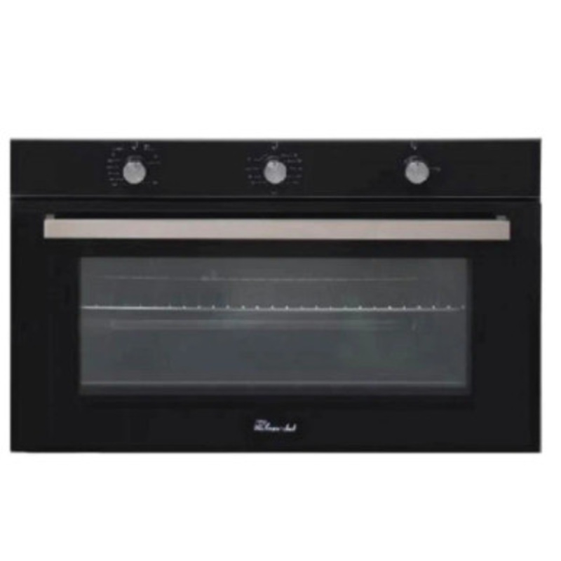 SUPER CHEF Oven 90Cm Gas Gas Full Glass Black |   BIO-90GG-FG