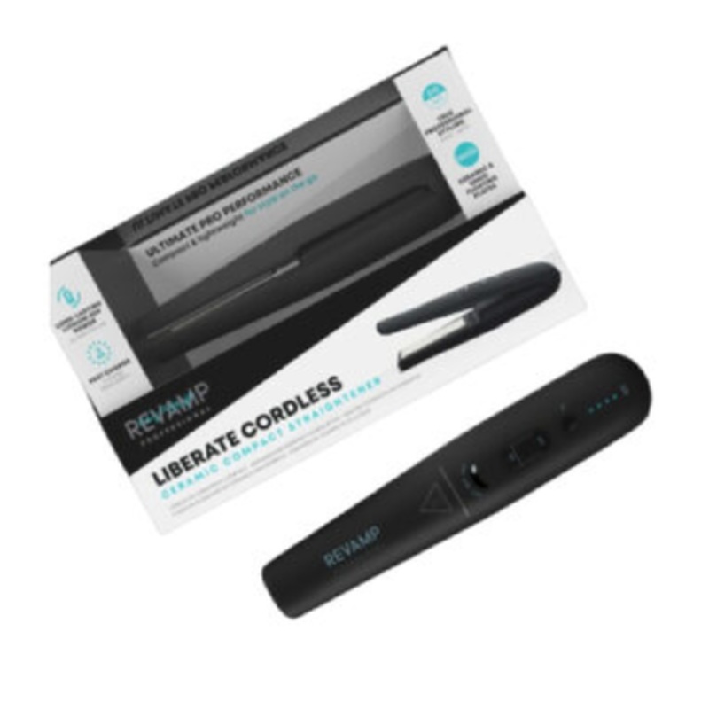 Revamp Progloss Liberate Cordless Compact Straightener, Black | ST-1700-EU2-Black