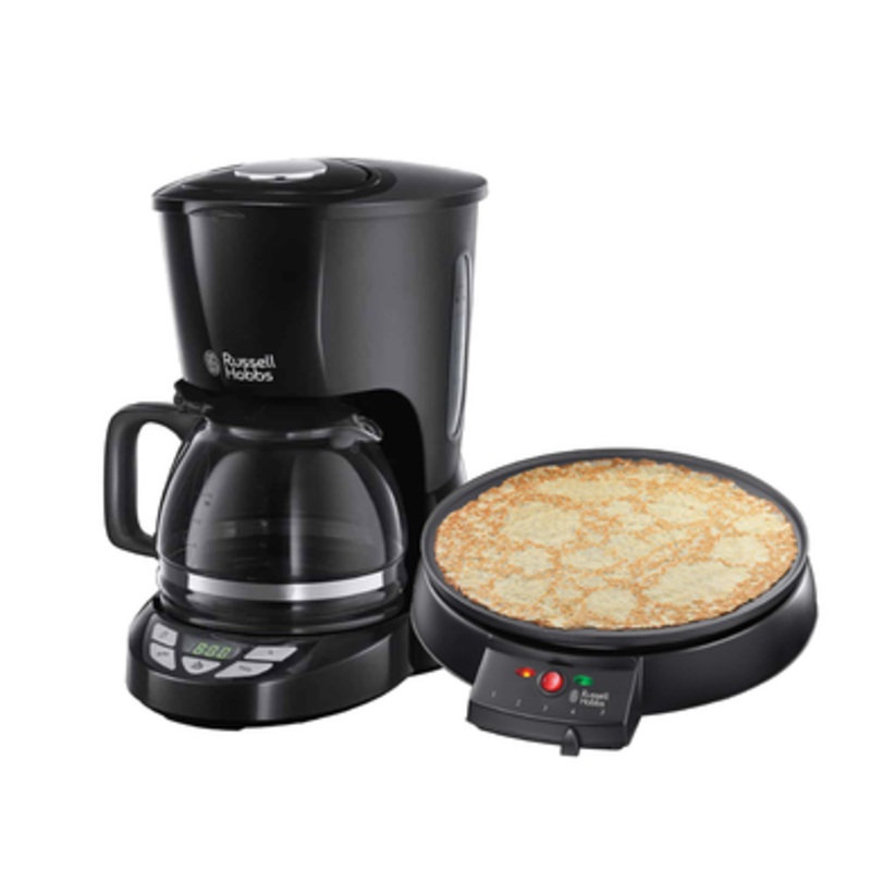 Russell Hobbs Coffee Machine + Crepe Maker Bundle | 22620-56 + 20920-56