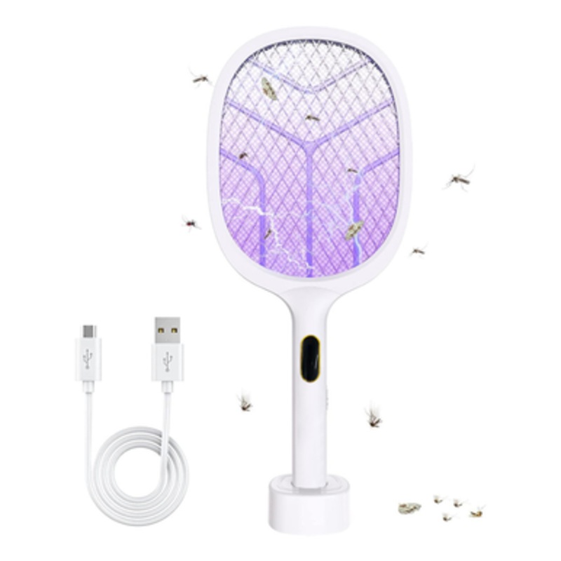 Rechargeable Electric Mosquito Kill bug Zapper Racket With Charging Base | FB-888