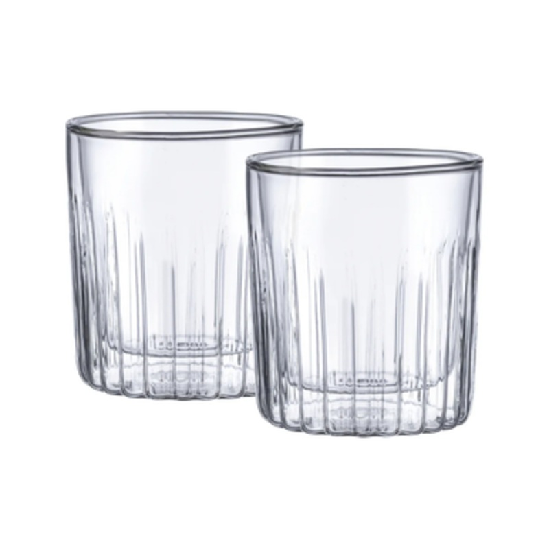 Masterpro Set 2pcs Double Wall Borosilicate Mixed Drink Glasses 300ml | BGMP-20211