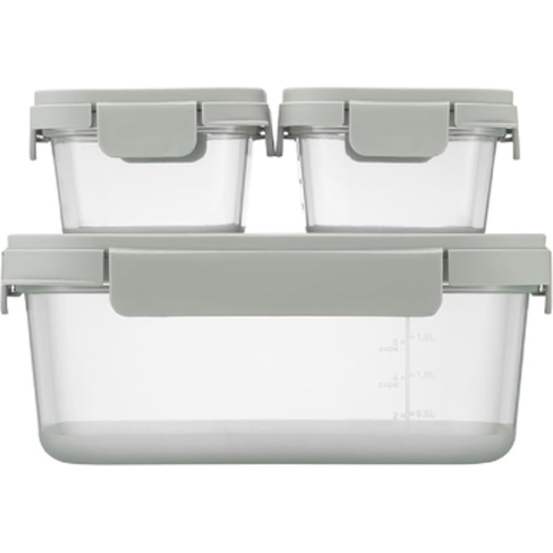 LocknLock Nestopia Set of 3 Containers (2 x 920ml & 1 x 4.4L) | LLTN360S3