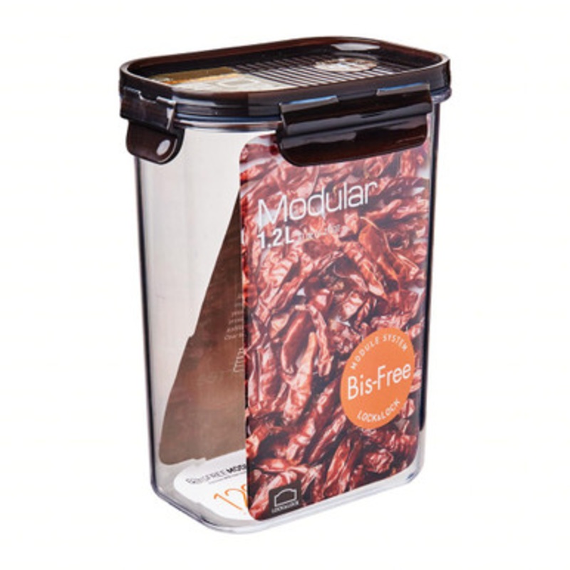 Lock n Lock Modular Bisfree Rectangular Container (Door Pocket) 1.2L – Brown | LBF403