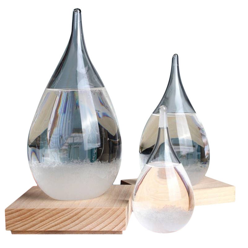 Tempo Storm Glass Drop Weather Forecast Water Drops Shape Crystal Weather Forecast Crystalloid Decor