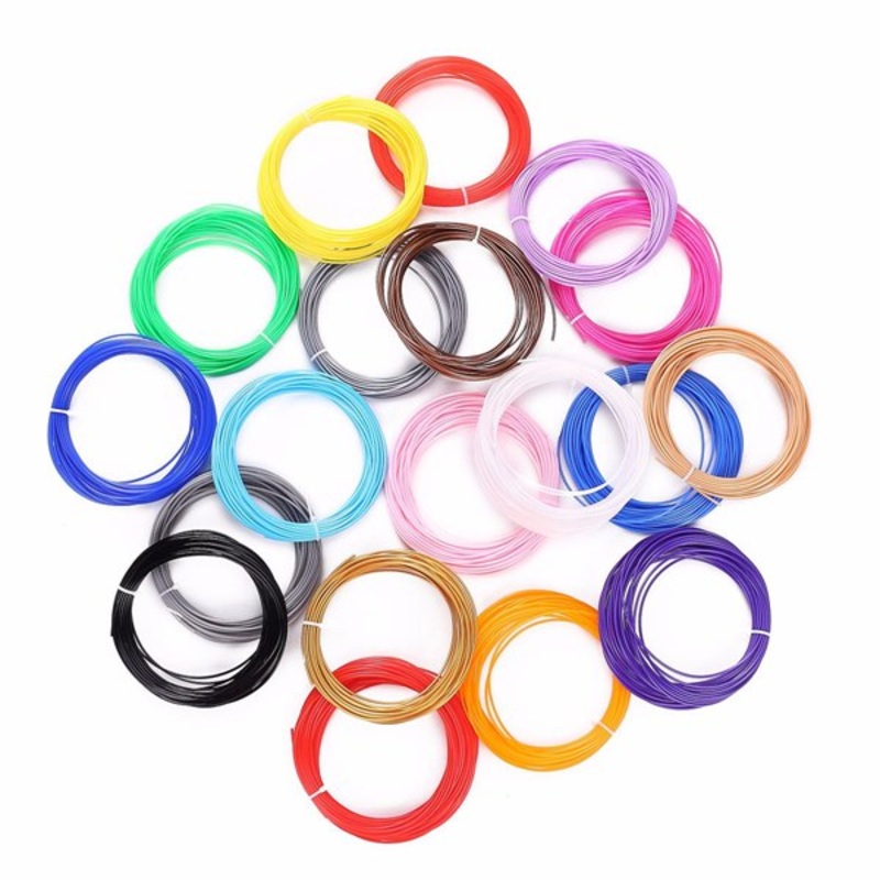 1.75mm 20 Color Sample Pack PLA 3D Pen Filament Refills – 10M Per Colorful