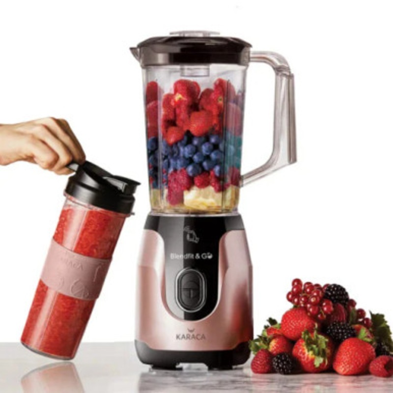 Karaca Blend-Fit Go Smoothie Blender Set Rose Gold, 1L  550W |  153.03.06.6424