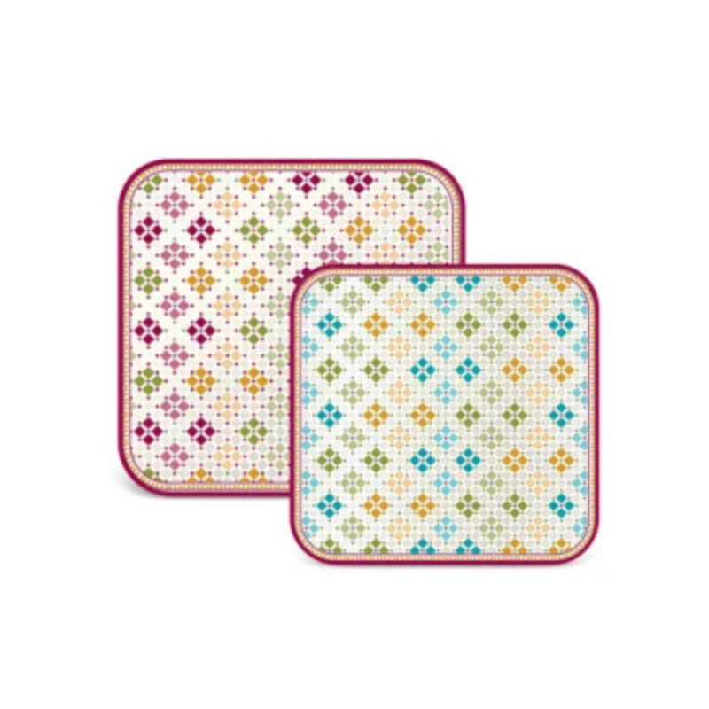 Karaca Block Melamine Non-Slip Double Tray [L 34cm  S 24cm] | 153.09.01.6288