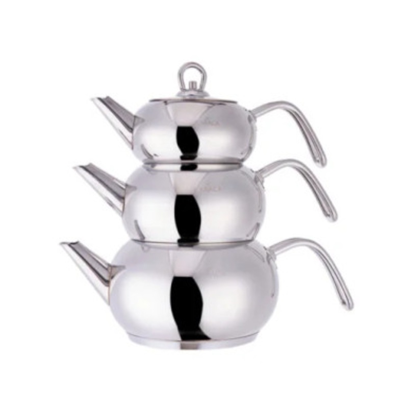 Karaca 3D Induction Based Midi Teapot Set, 0.7L, 1.1L, 1.9L |  153.03.07.4256