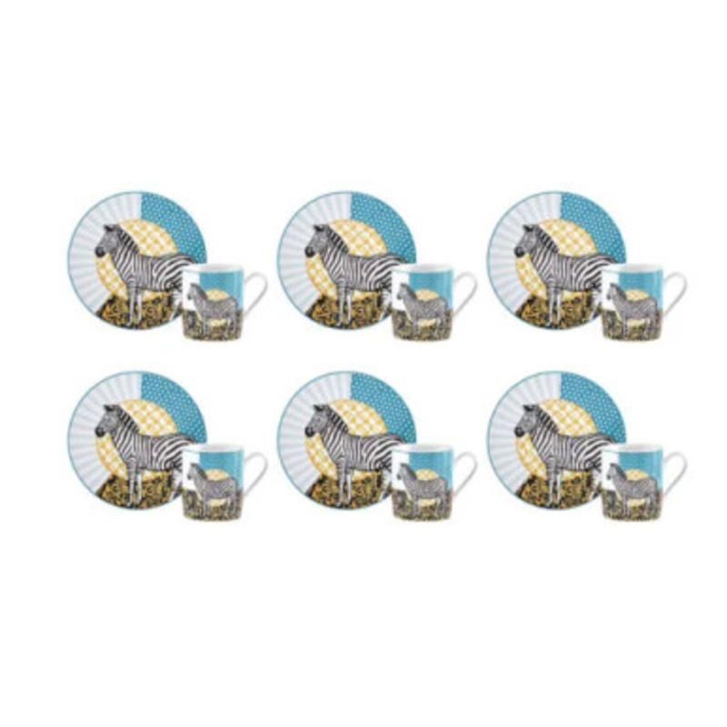 Karaca Animal Set of 6 Coffee Cups 90ML |  153.03.05.0231