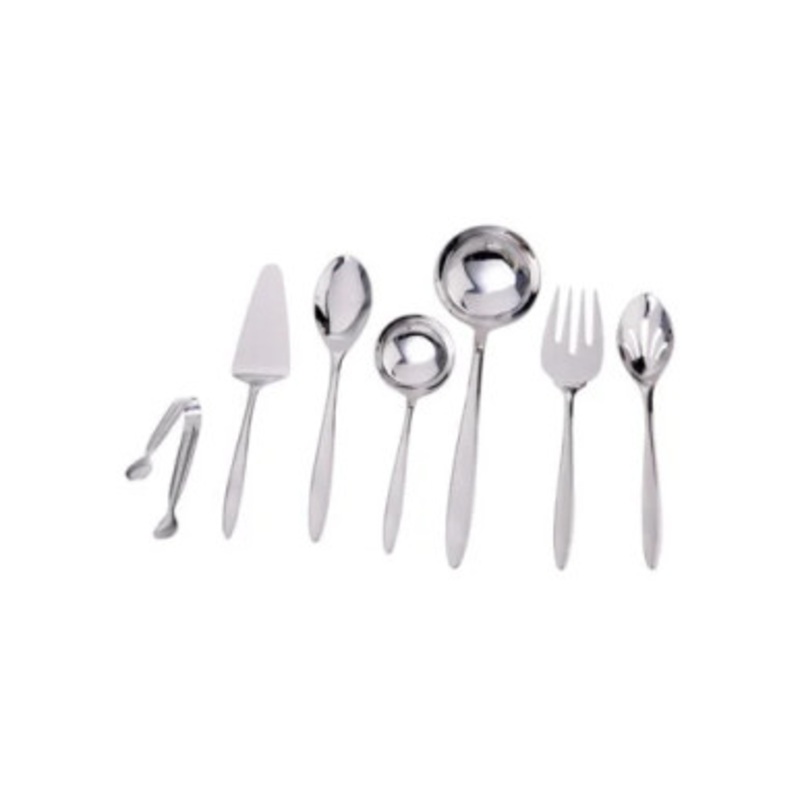 Karaca Athena 7Pcs Elegance Service Set S Ladle: 19cm  L Ladle: 28cm  Colander: 22cm  Serving Spoon: 25cm  Serving Fork: 24cm  Spatula: 24cm  Small Tongs: 11cm | 153.02.02.0313