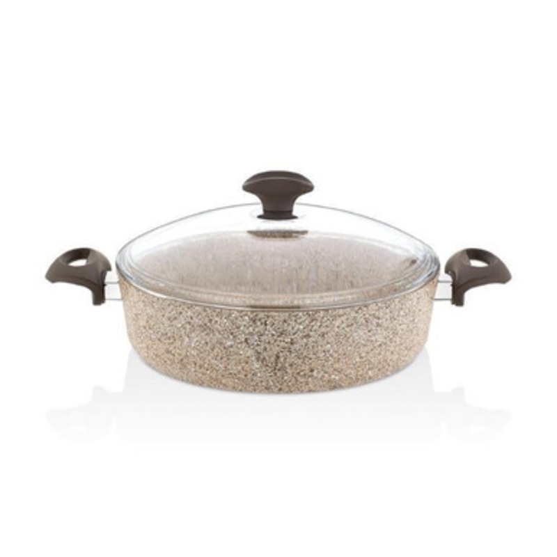 Falez Creamy Granitec Shallow Casserole  28 X 7 | HUR-A-15178