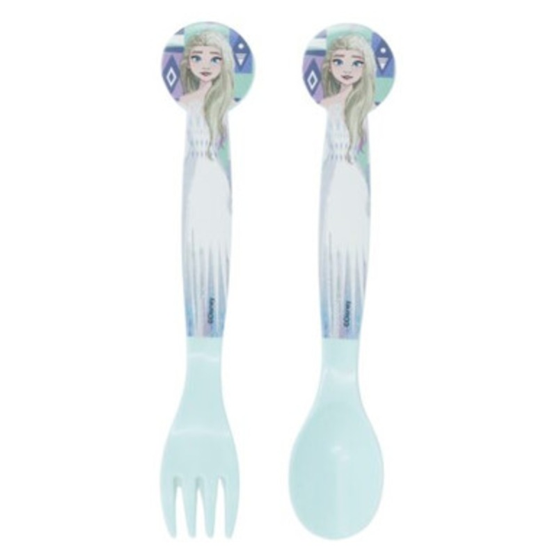 Disney Stor 2 Pcs PP Cutlery Set in Polybag Frozen Ice Magic | 74217