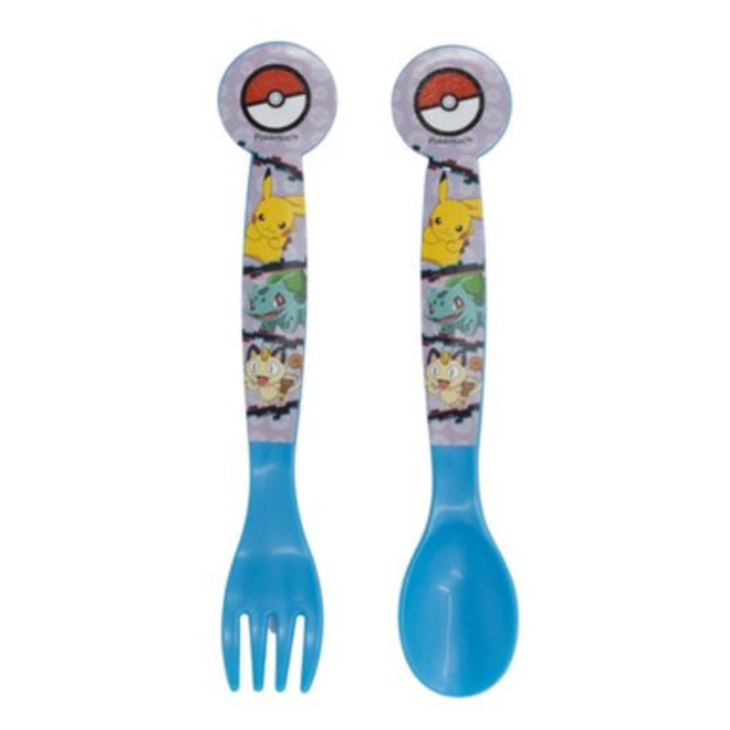 Disney Stor 2 Pcs PP Cutlery Set in Polybag Pokmon Distorsion | 8017