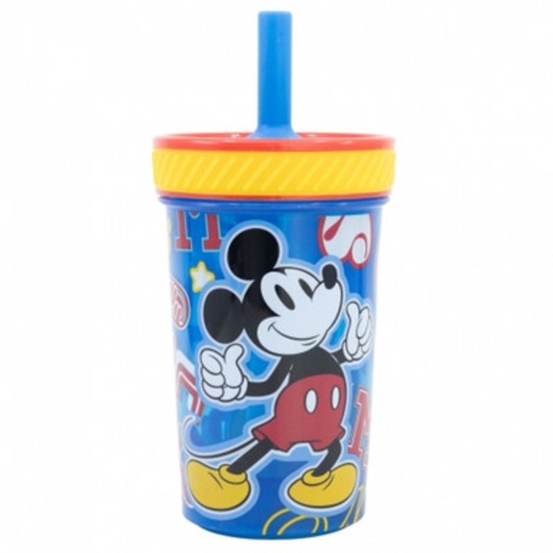 Disney Stor Drop Safe Silicone Straw PP Tumbler 370ml Mickey Mouse Cool |  74387