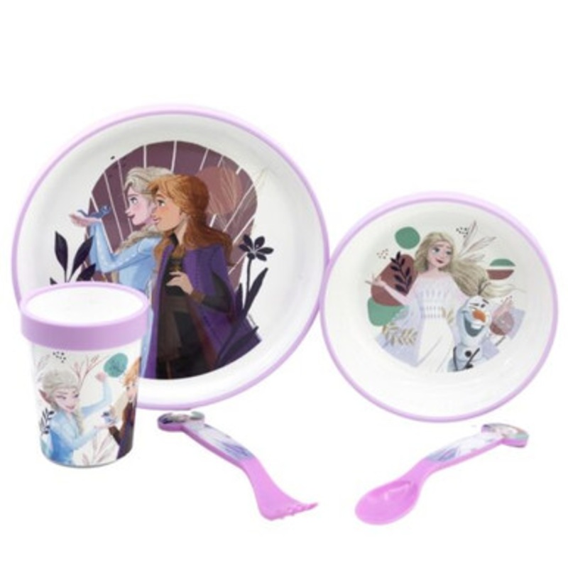 Disney Stor Non Slip 5 Pcs Bicolor Premium Set In Standard Box Frozen Trust The Journey |  74285