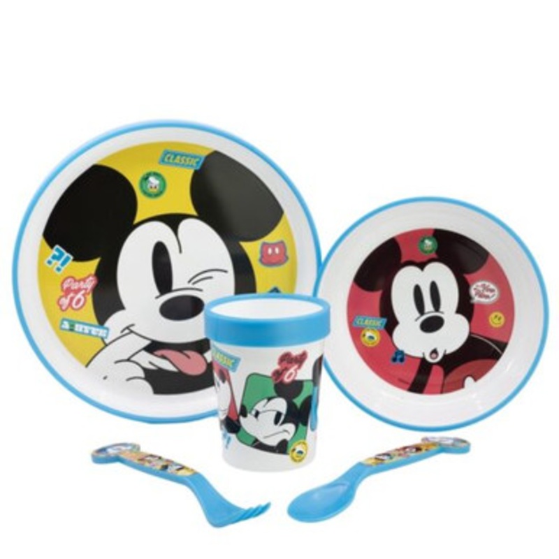 Disney Stor Non Slip 5 Pcs Bicolor Premium Set In Standard Box Mickey Mouse Fun-Tastic |  74385