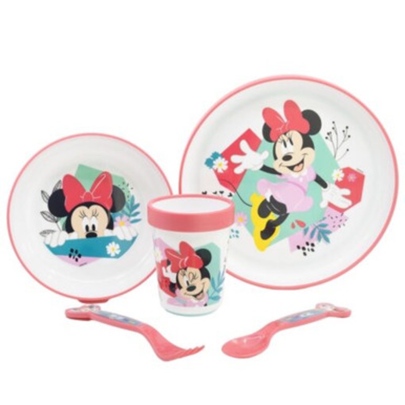 Disney Stor Non Slip 5 Pcs Bicolor Premium Set In Standard Box Minnie Mouse Being More Minnie |  74485