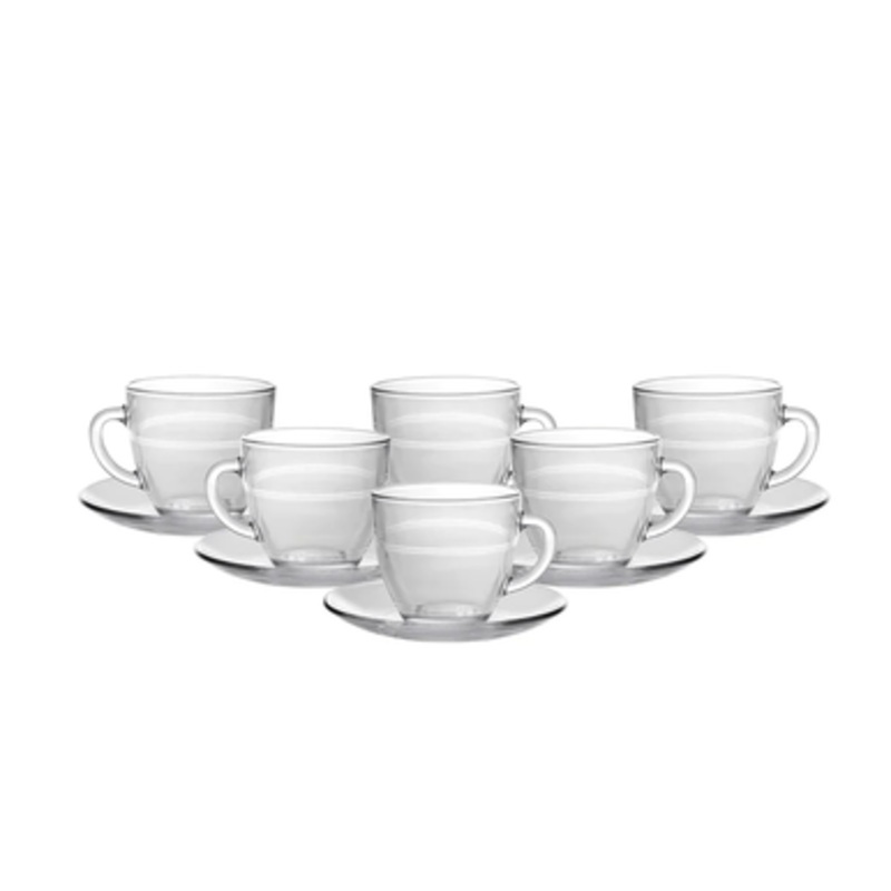 Duralex Gignogne 22cl  Set – 6 Cups & 6 Saucers | 9007AS12A0111