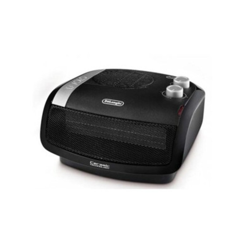 Delonghi Del Ceramic Fan Heater + Thermostat Anti-Frost & Safety -Dust Filter 900/1800W  Black |  HTC4030BK