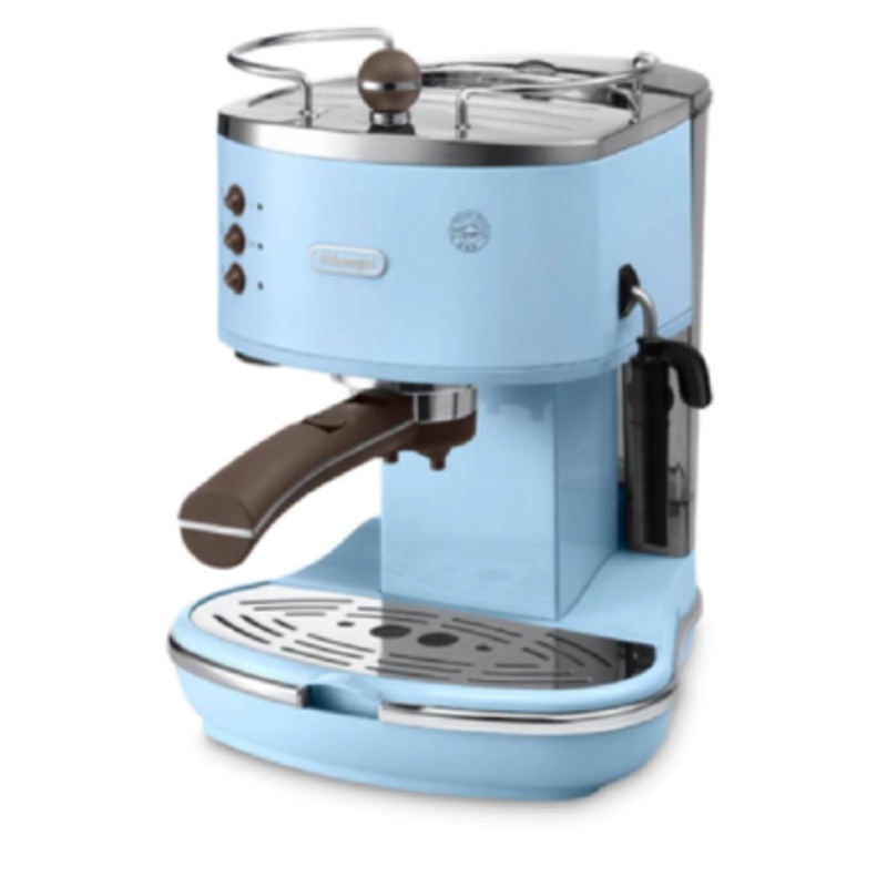 Delonghi Espresso and Cappuccino Maker Pump Icona Vintage Azur Blue | DKE-ECOV310AZ