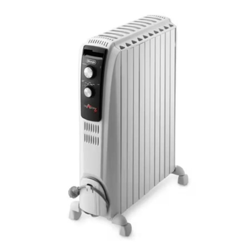 Delonghi Oil Filled Radiator/Heater 10 Fins Super Saver 75 Chimneys 2500W | TRD41025