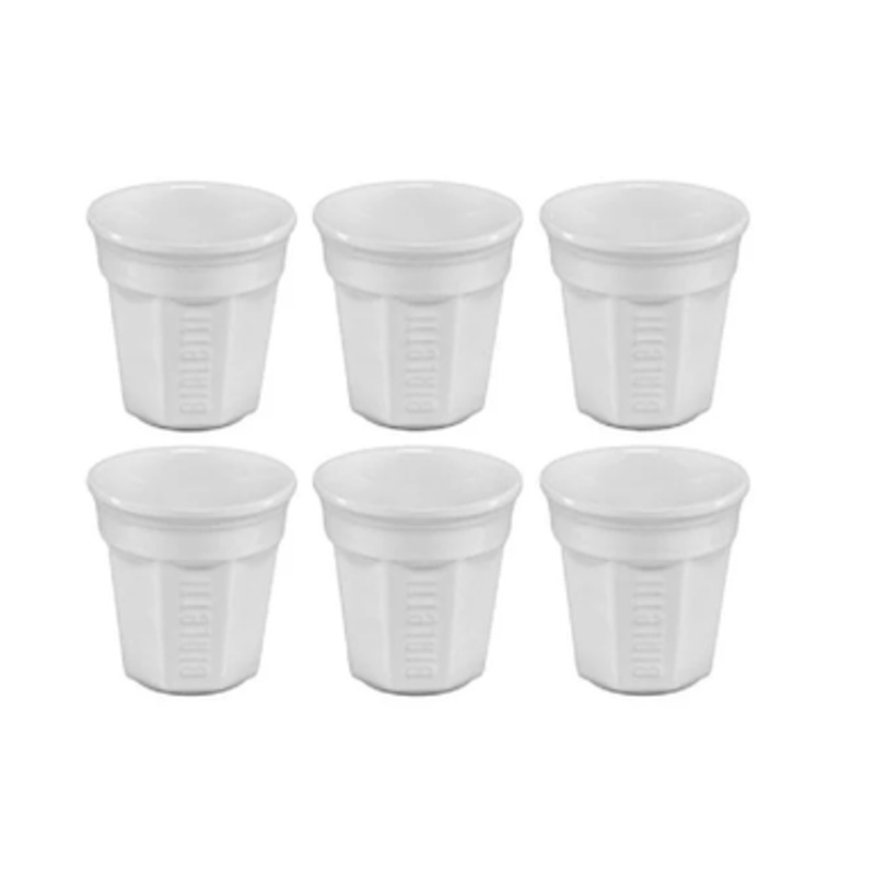 Bialetti  Espresso Cups Set of 6 (0.6L, White Color)| BIAY0TZ502