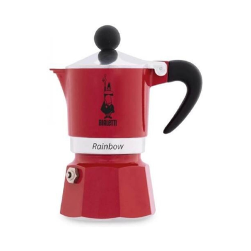 Bialetti Rainbow Moka Express – 6 Cups, Red | BIA0004963