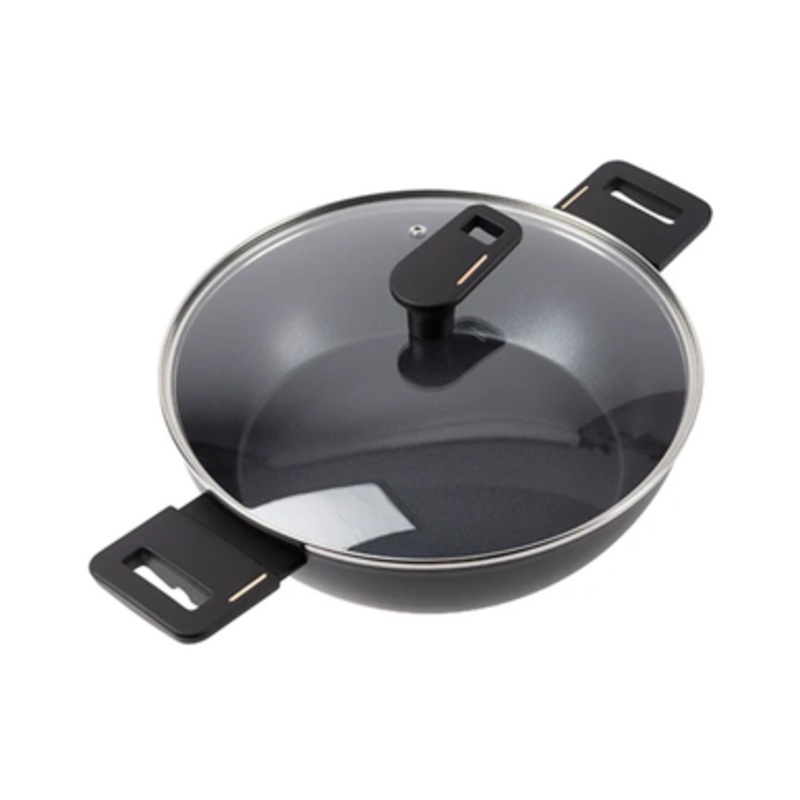 Bergner Orion 28CM Shallow Pot with Lid | BG-30295-BK