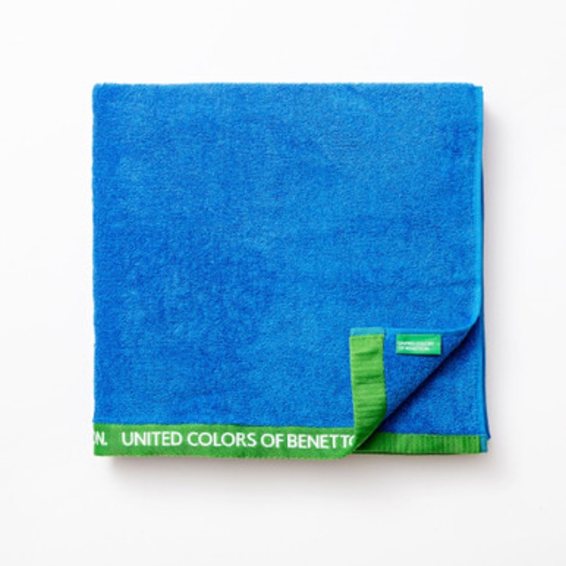 Benetton Home, Beach Towel 90x160cm 380Gsm 100% Velour Cotton Blue Rainbow Be |  BE-1476