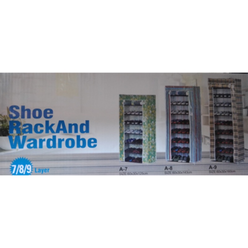 8-TIER Multipurpose Shoe Rack Organizer With Dustproof Zippered Cover