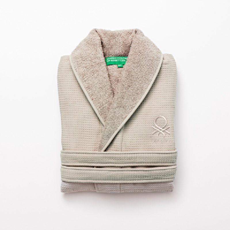 Benetton Bathrobe 360GSM 100% Waffle Cotton L/XL | BE-2349