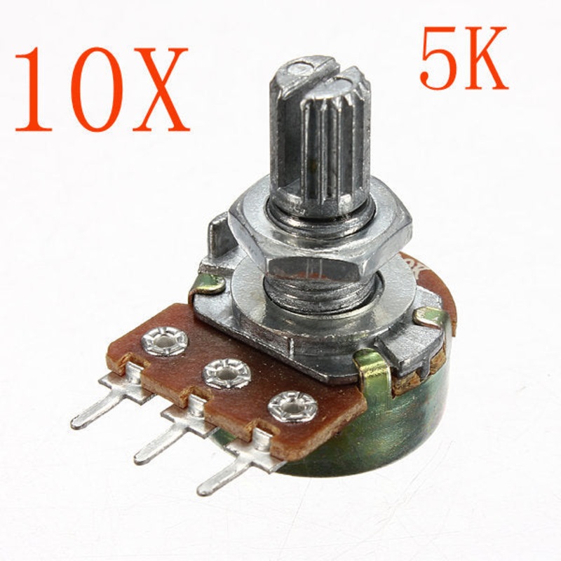 10pcs 200V 0.2W 5K Ohm Potentiometers Single Linear