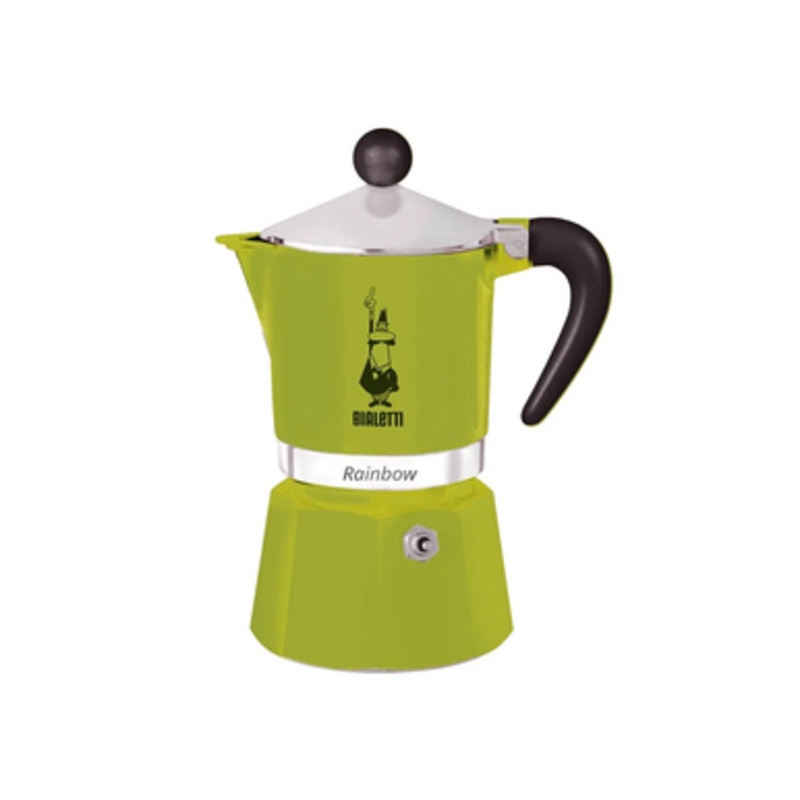 Bialetti Rainbow Moka Express – 3 Cups, Green | BIA0004972