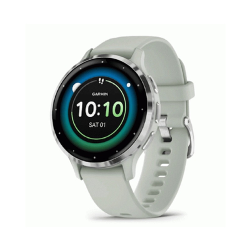 Garmin Venu 3S Health Fitness GPS Smartwatch – Gold Stainless Steel Bezel with Sage Gray | 010-02785-01