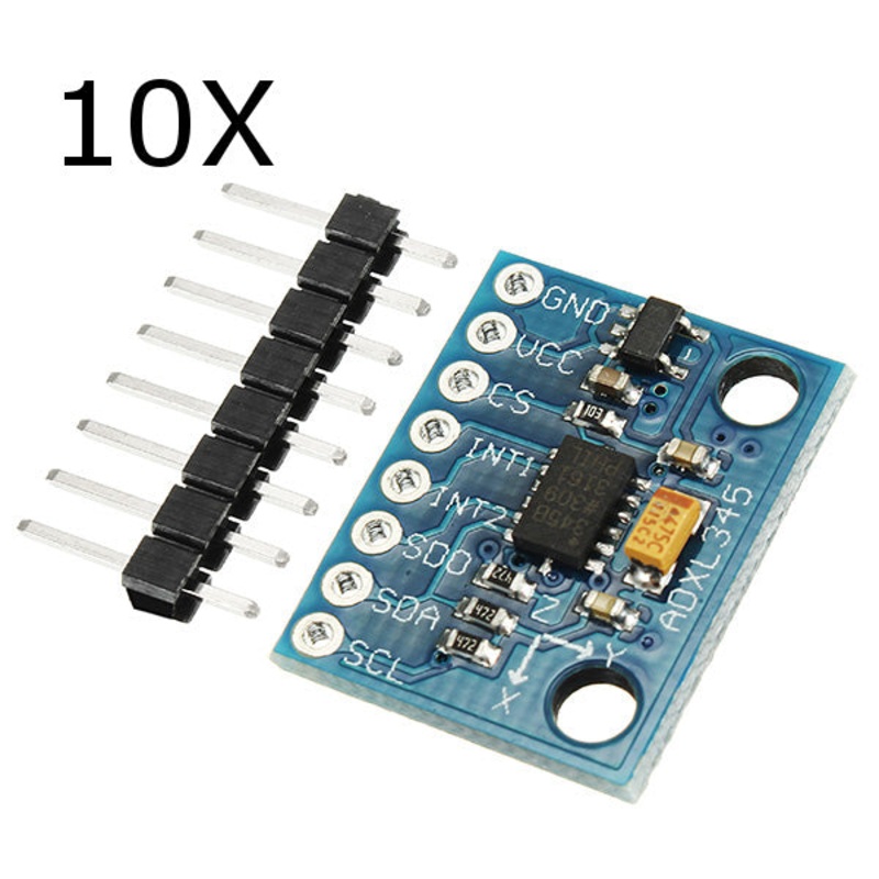 10Pcs GY-291 ADXL345 3-Axis Tilt Digital Gravity Acceleration Sensor Module For Arduino