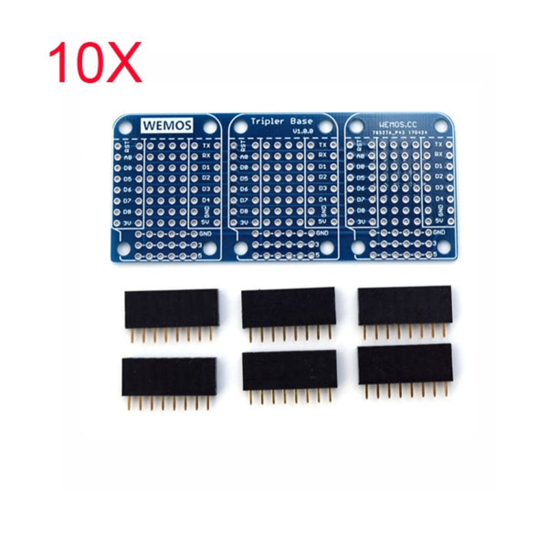 10Pcs Wemos Tripler Base V1.0.0 For WEMOS D1 Mini