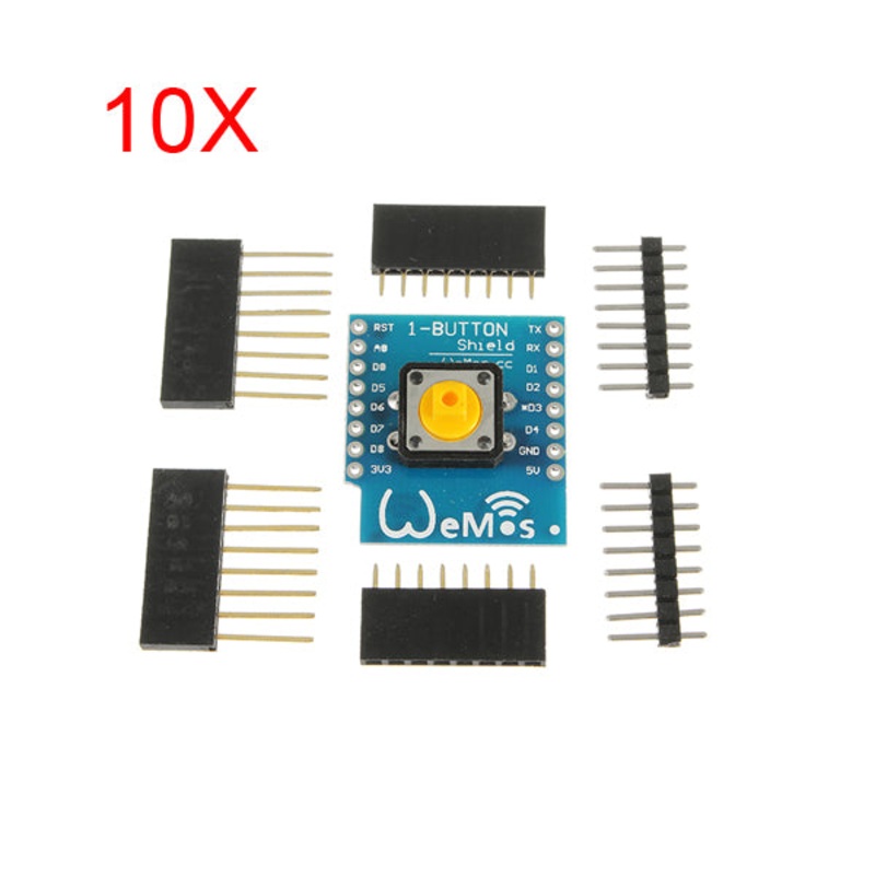 10Pcs WeMos 1-Button Shield For WeMos D1 Mini Button