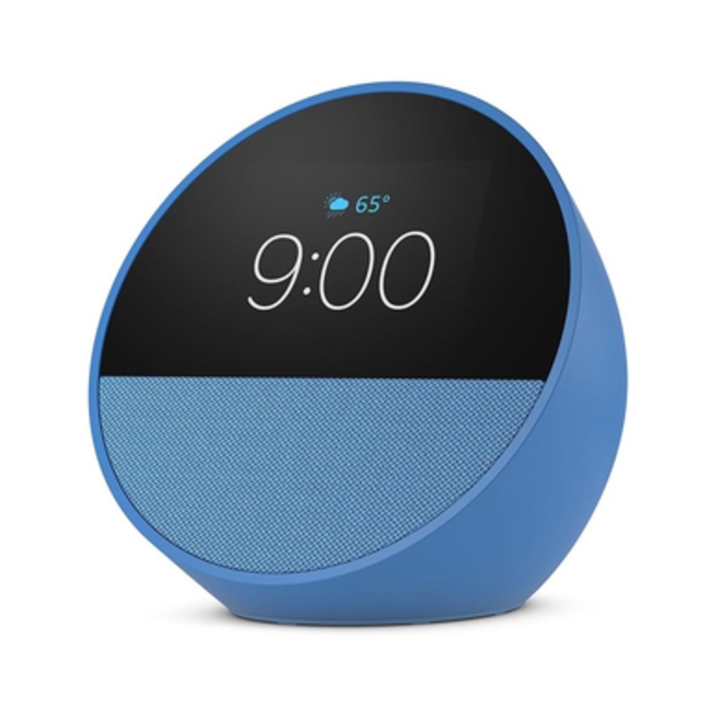 Amazon Echo Spot (newest model), Great for nightstands, offices and kitchens, Smart alarm clock with Alexa, Ocean Blue