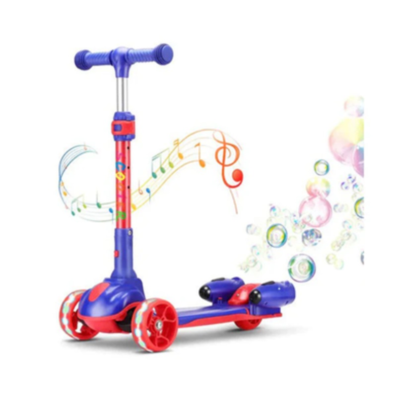 EN71 Kids Foldable 3-Wheel Electric Scooter, Blue