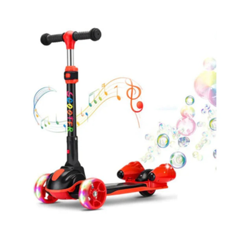 EN71 Kids Foldable 3-Wheel Electric Scooter, Red