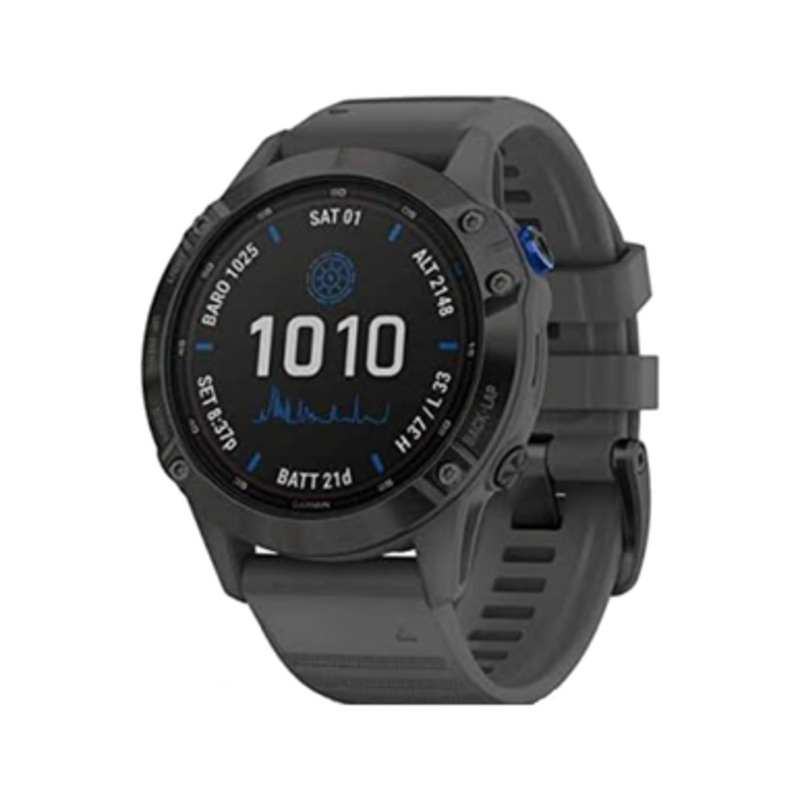 Garmin fnix 6 – Pro Solar Edition Black with Slate Gey Band | 010-02410-11
