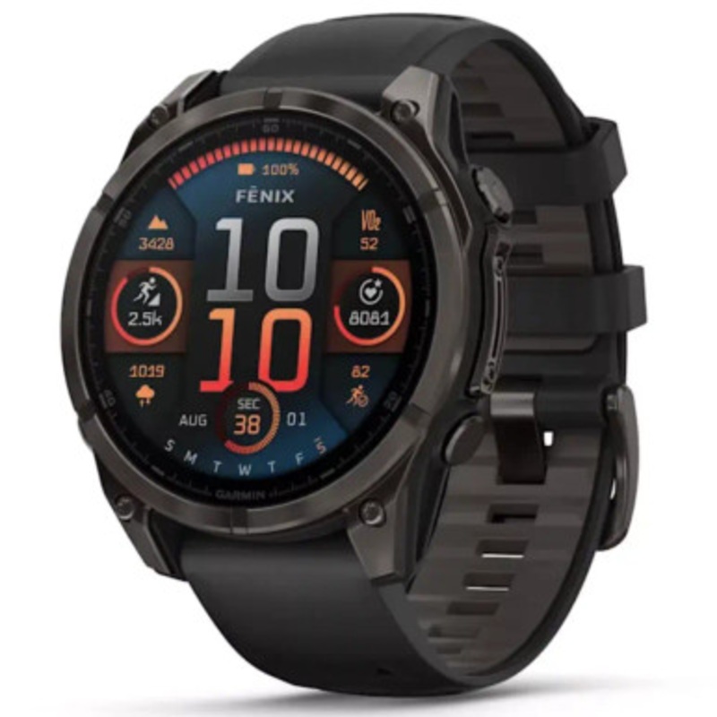 Garmin fnix 8  47 mm – AMOLED Sapphire – Premium Multisport GPS Watch ,Black | 010-02904-20