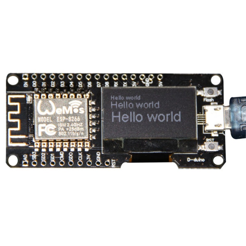 Wemos Nodemcu Wifi For Arduino And NodeMCU ESP8266 + 0.96 Inch OLED Board